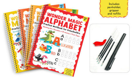 Wonder Magic Pack of 4 books (Maths, Drawing, Numbers & Alphabet) Merchandise by Wonder House Books