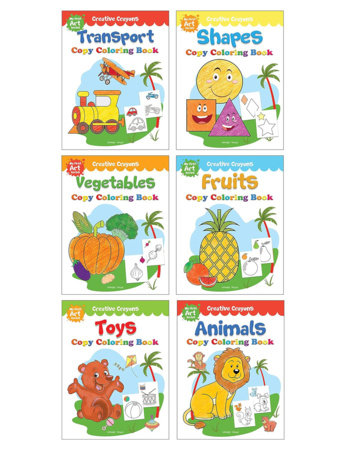 Colouring Books Super Boxset: Pack of 6 Crayon Copy Colour Books for Kids Boxed Set by Wonder House Books