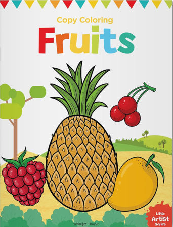 Little Artist Series Fruits: Copy Colour Books Paperback by Wonder House Books