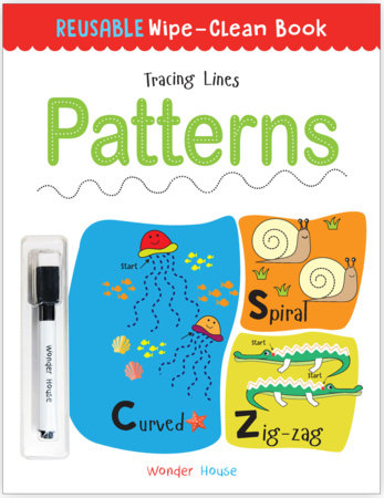 Reusable Wipe And Clean Book Tracing - Lines Patterns : Trace And Practice Patterns Paperback by Wonder House Books