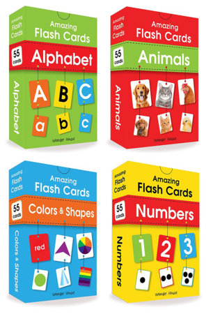 Amazing Flash Cards Set Of 4 Boxes: Early Development OF Preschool Toddler (220 Cards, Alphabet, Number, Animals, Colors And Shapes) Boxed Set by Wonder House Books