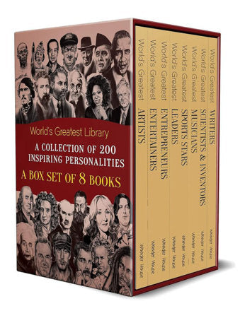World's Greatest Library : A Collection of 200 Inspiring Personalities (Box Set of 8 Biographies) Boxed Set by Wonder House Books