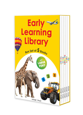 Early Learning Library Pack 1 : Box Set of 5 Books (Big Board Books Series, Large Font) Boxed Set by Wonder House Books