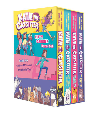 Katie the Catsitter: Kitty Carrier Box Set (Books 1-4) Boxed Set by Colleen AF Venable; illustrated by Stephanie Yue