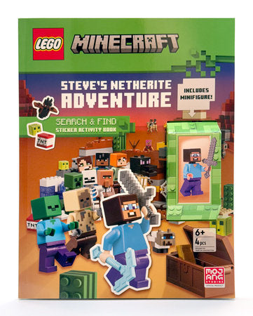 Steve's Netherite Adventure (LEGO Minecraft) Paperback by Random House; illustrated by Random House