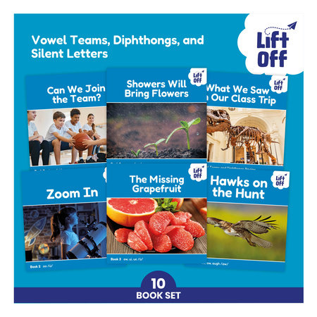 Phonic Books Lift Off Readers Vowel Teams, Diphthongs, and Silent Letters Boxed Set by Phonic Books