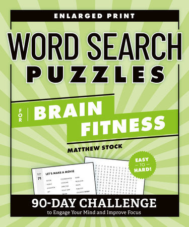 Word Search Puzzles for Brain Fitness Paperback by Matthew Stock