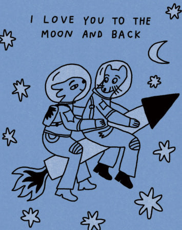 Humor Us Greeting Cards: Love - I Love You to the Moon and Back (Pack of 6) Merchandise by Compendium