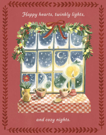 Love Muchly Greeting Cards: Holiday - Happy Hearts, Twinkly Lights (Pack of 6) Merchandise by Compendium