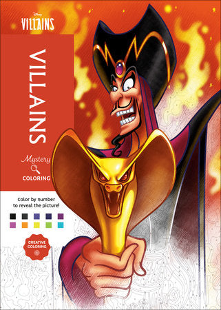Disney Mystery Coloring: Disney Villains Paperback by Disney; Illustrated by Jérémy Mariez