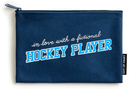 In Love with a Fictional Hockey Player Pouch Merchandise by Out of Print