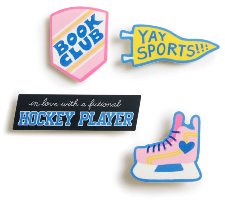 Hockey Romance Stickers - Sticker Set of 4 Paperback by Out of Print