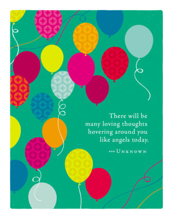Positively Green Greeting Cards: Birthday - There will be many loving thoughts (Pack of 6) Merchandise by Compendium