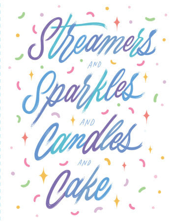 Love Muchly Greeting Cards: Birthday - Streamers and sparkles and candles and (Pack of 6) Merchandise by Compendium
