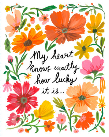 Love Muchly Greeting Cards: Love - My heart knows exactly how lucky it is (Pack of 6) Merchandise by Compendium