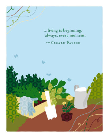 Positively Green Greeting Cards: Birthday - Living is beginning, always, every (Pack of 6) Merchandise by Compendium