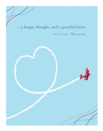Positively Green Greeting Cards: Thank You - ...a happy thought, and a grateful heart. (Pack of 6) Merchandise by Compendium