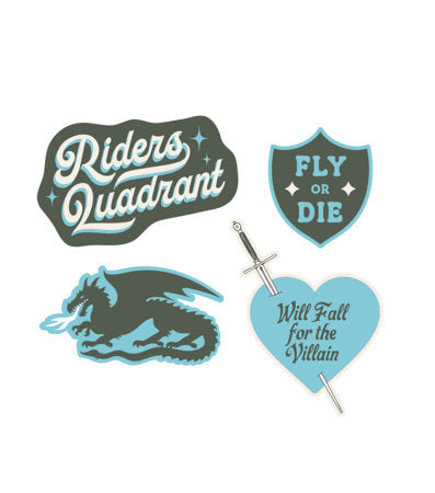 Rebecca Yarros's Fourth Wing: Fly or Die Stickers - Sticker Set of 4 Paperback by Out of Print