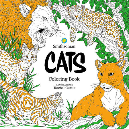 Cats: A Smithsonian Coloring Book Paperback by Smithsonian Institute