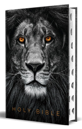 KJV Holy Bible, Large Print Handy Size format, Hardcover, Lion of Judah, Thumb Index, Ribbon Marker, and Red Letter Hardcover by King James Version