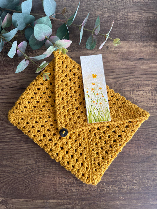 Handmade Crochet Booksleeve / Kindle or Tab Sleeve