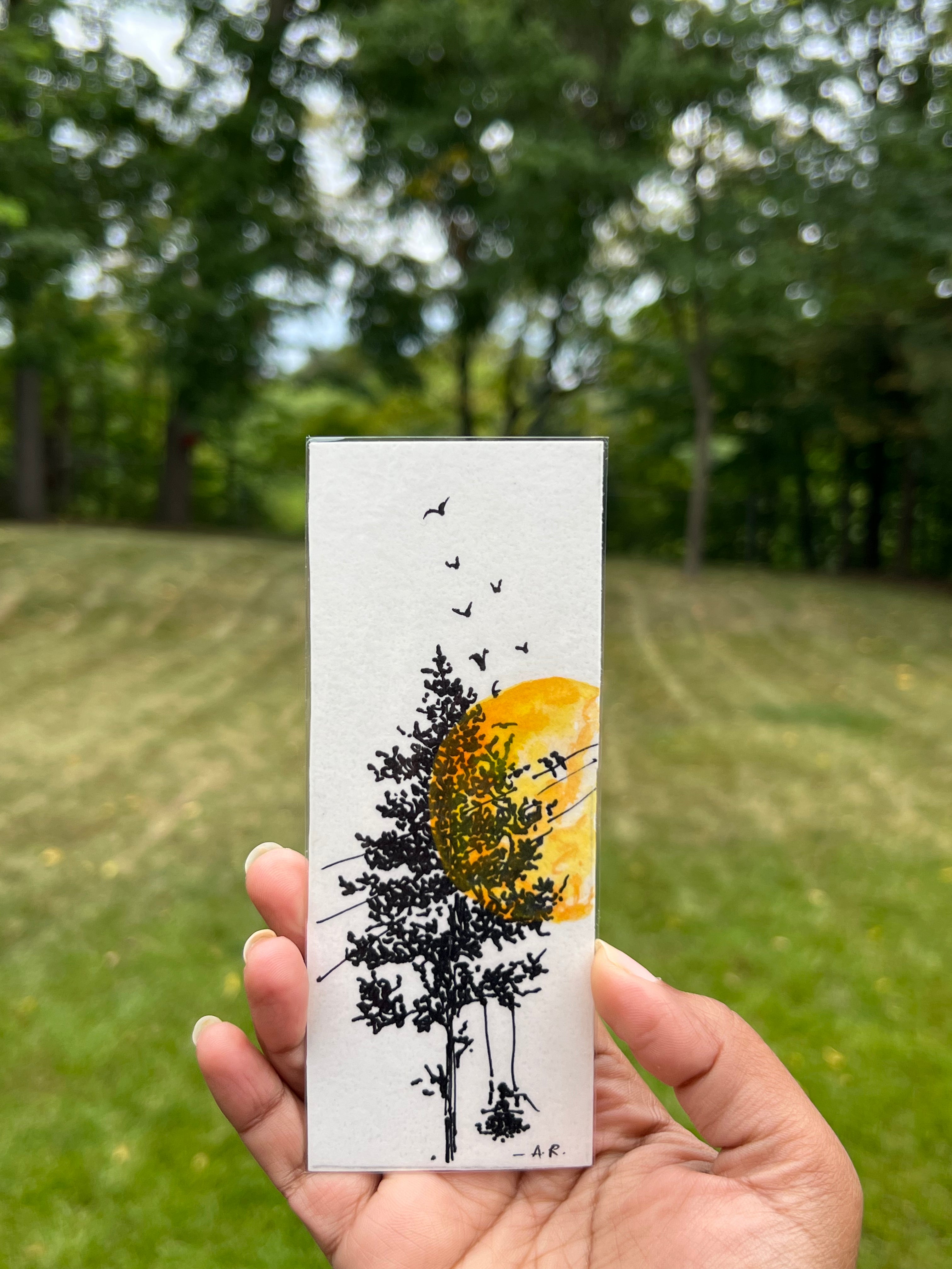 Handmade Watercolor Bookmark