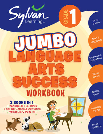 1st Grade Jumbo Language Arts Success Workbook Paperback by Sylvan Learning