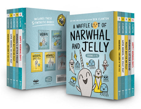 A Waffle Lot of Narwhal and Jelly (Hardcover Books 1-5) Boxed Set by Ben Clanton