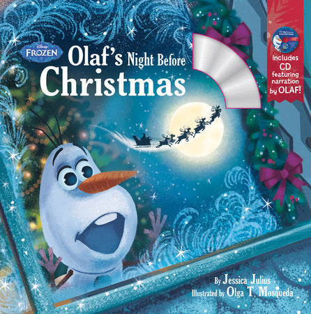 Olaf's Night Before Christmas Book & CD Paperback by Disney Books