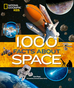 1,000 Facts About Space Hardcover by Dean Regas