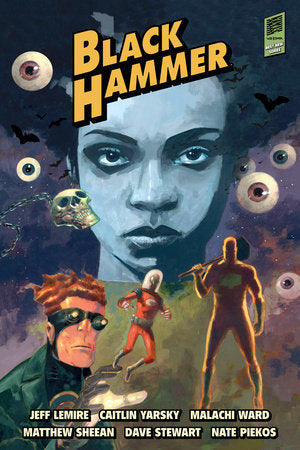 Black Hammer Library Edition Volume 3 Hardcover by Written by Jeff Lemire, art by Caitlin Yarsky, Malachi Ward, and Matthew Sheean,  color by Dave Stewart and Malachi Ward. Backup story art by Rich Tommaso.