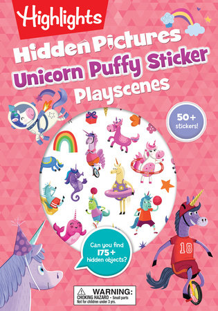Unicorn Hidden Pictures Puffy Sticker Playscenes Paperback by Highlights