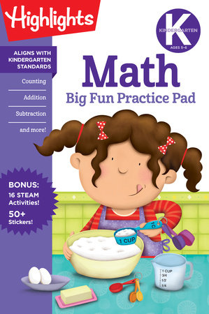 Kindergarten Math Big Fun Practice Pad Paperback by Highlights Learning