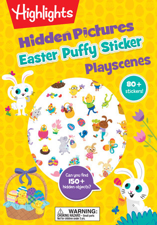 Easter Hidden Pictures Puffy Sticker Playscenes Paperback by Highlights
