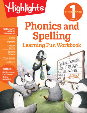 First Grade Phonics and Spelling Paperback by Highlights Learning