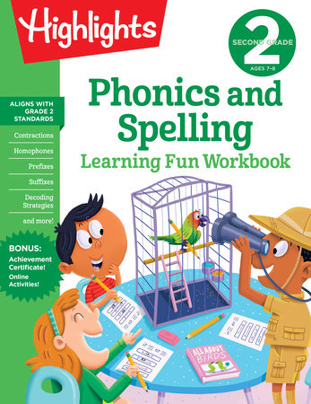 Second Grade Phonics and Spelling Paperback by Highlights Learning