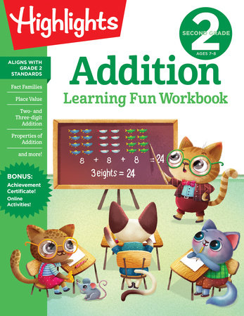 Second Grade Addition Paperback by Highlights Learning