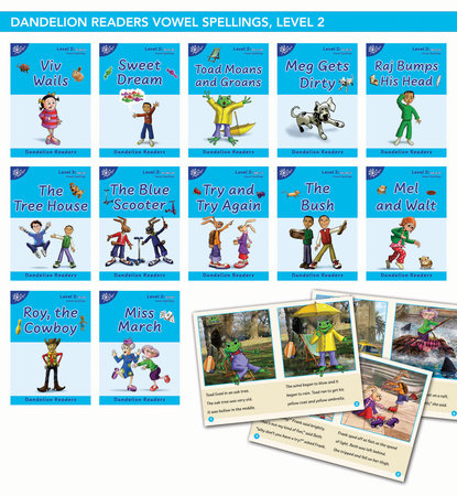 Phonic Books Dandelion Readers Vowel Spellings Level 2 Viv Wails Boxed Set by Phonic Books