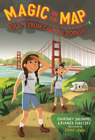 Magic on the Map #4: Escape From Camp California Paperback by Courtney Sheinmel and Bianca Turetsky; illustrated by Stevie Lewis
