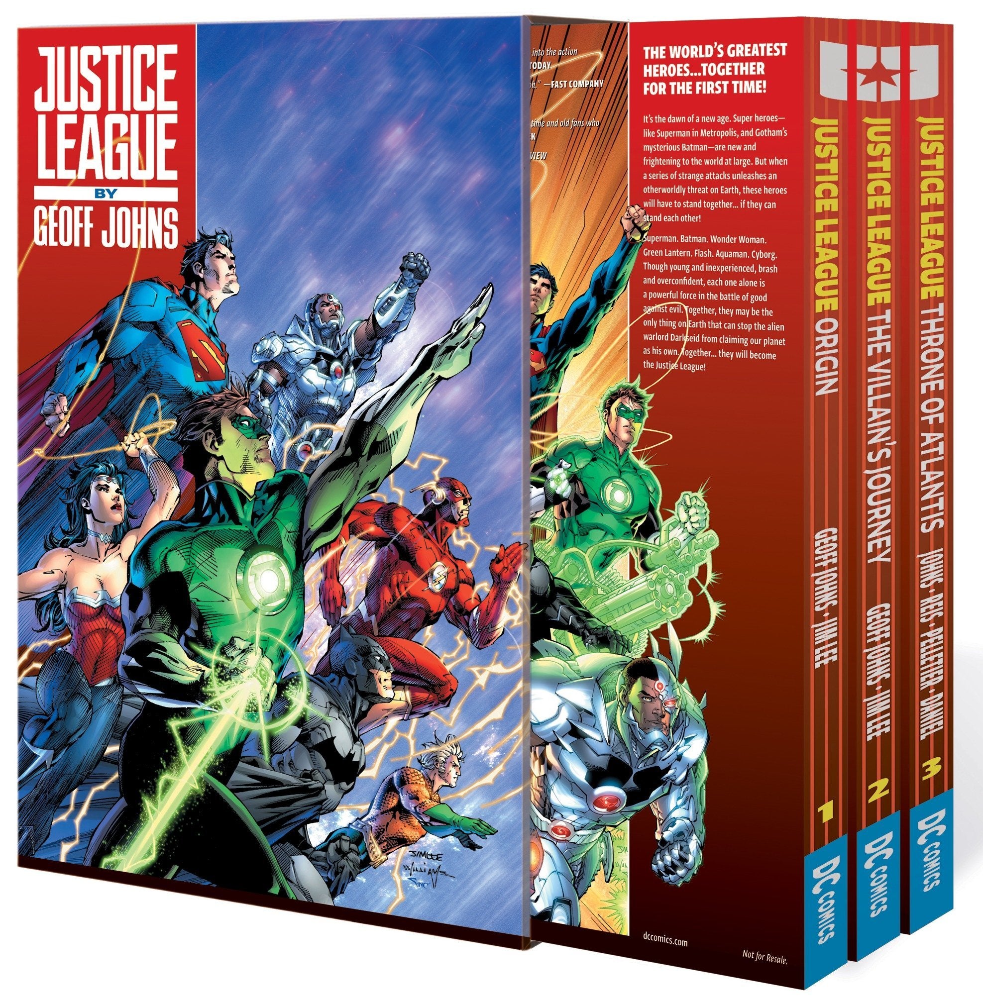 Justice League by Geoff Johns Box Set Vol. 1 Paperback by Geoff Johns (Author), Jim Lee  (Illustrator), Ivan Reis (Illustrator)