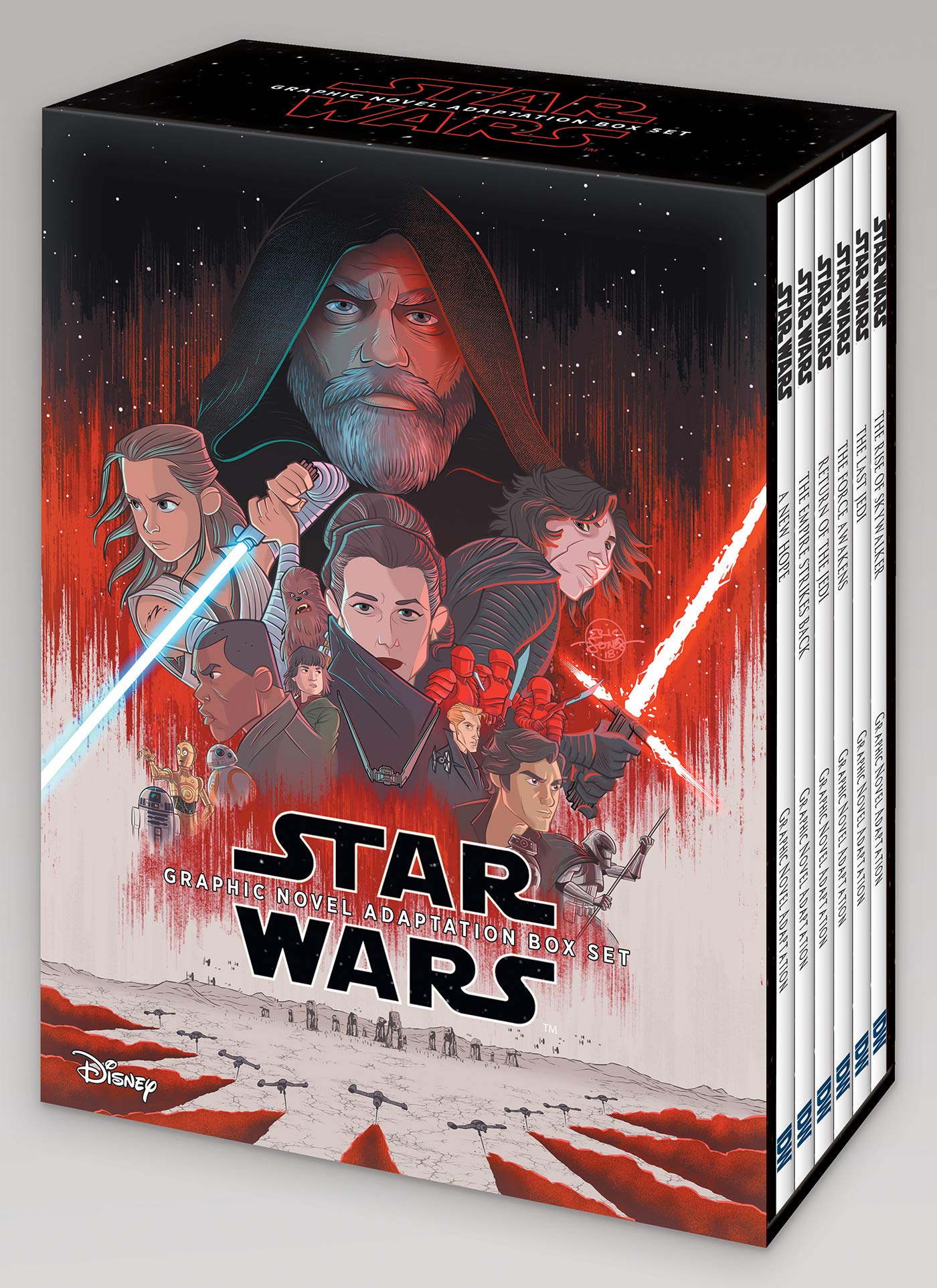 Star Wars Episodes IV–IX Graphic Novel Adaptation Box Set Paperback by Alessandro Ferrari (Author)